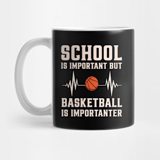 Basketball Is Importanter Funny Retro Mug